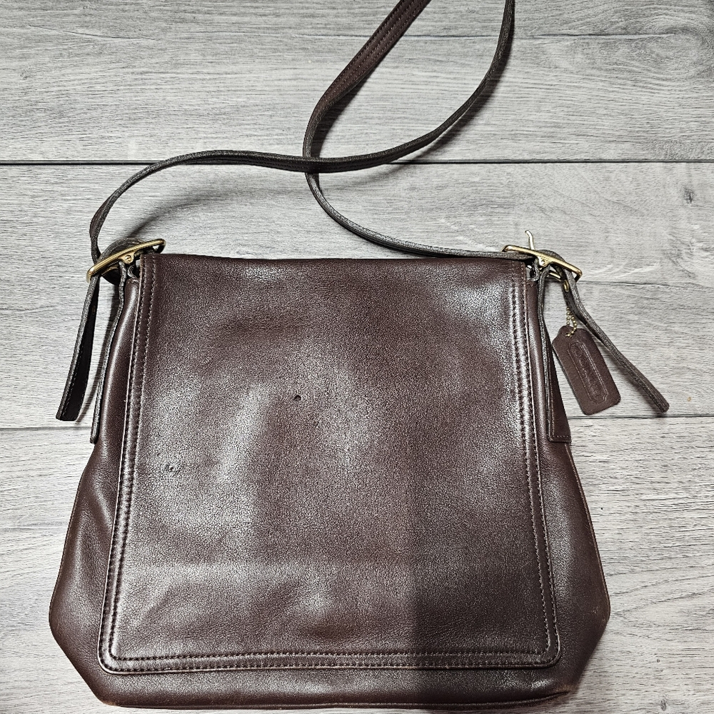 Coach Bags Monterey Brown Leather Flap Crossbody Bag Vintage Crossbody - Picture 2 of 13
